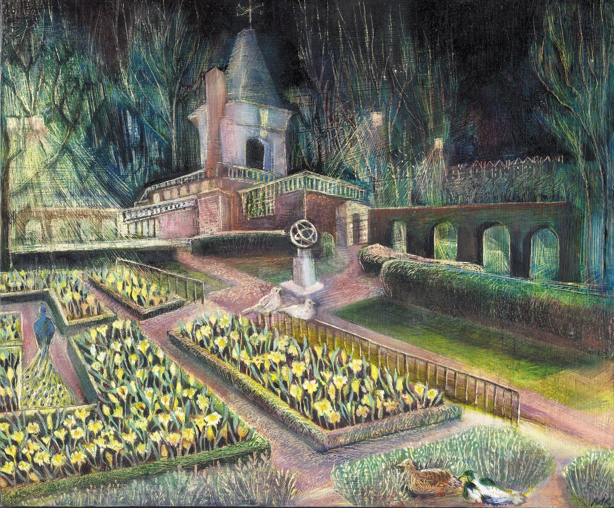 花园，荷兰公园，2002（吟游诗人油画） 作者 玛丽·库珀