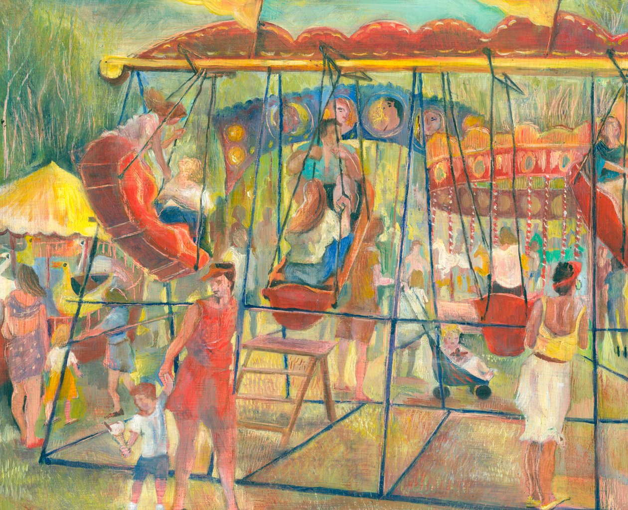秋千船，2006 年（木板油画） 作者 玛丽·库珀