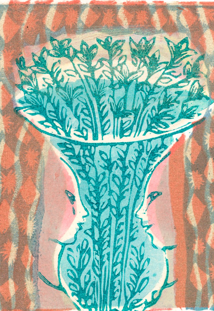 花瓶和面孔，2007（乙烯基雕刻） 作者 玛丽·库珀