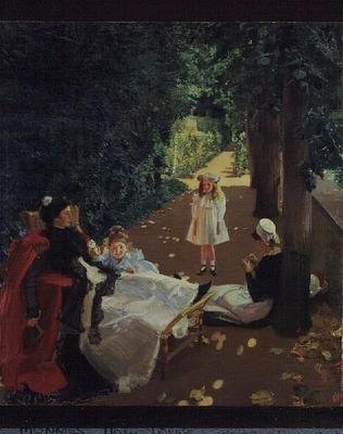 公园，c.1900（布面油画） 作者 玛丽·路易丝·麦克莫尼斯
