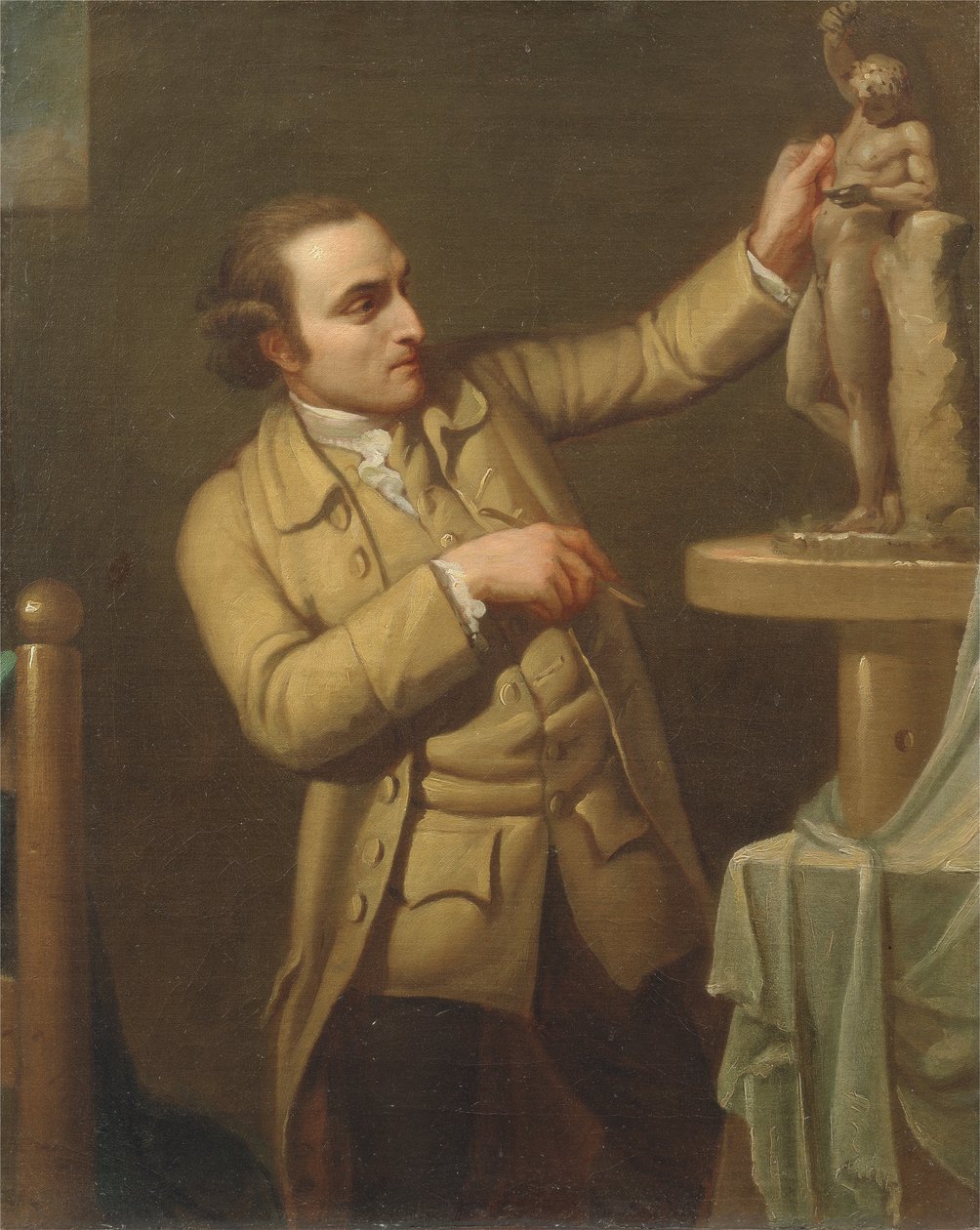 约瑟夫·诺勒肯斯（Joseph Nollekens）（1737-1823）c.1770-71（布面油画） 作者 玛丽·摩瑟