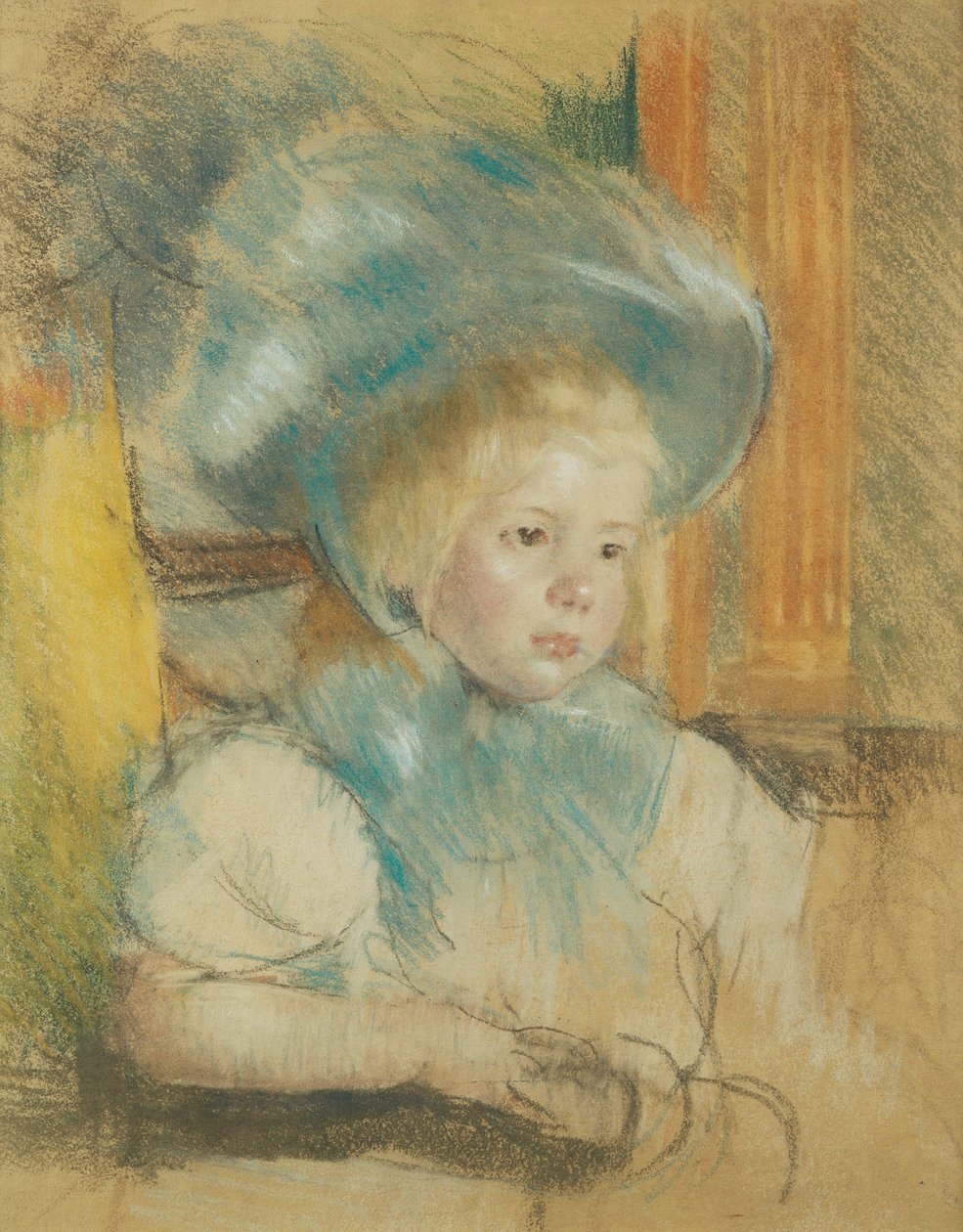 戴顶帽子的西蒙妮（c.1903） 作者 玛丽·卡萨特