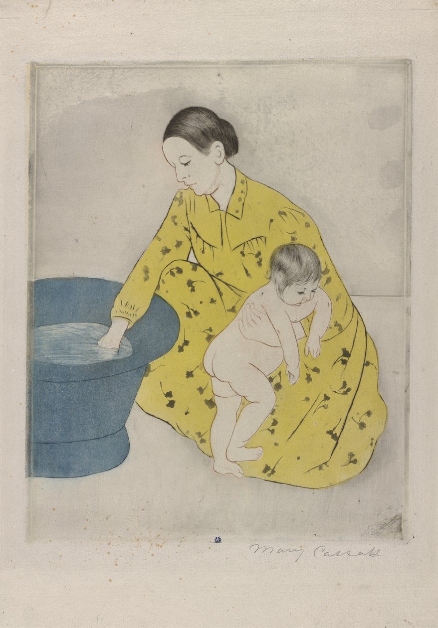 浴，1890-91 作者 玛丽·卡萨特