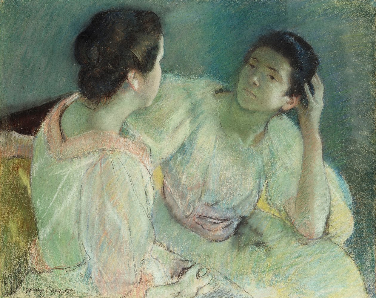 对话，约1896年 作者 玛丽·卡萨特