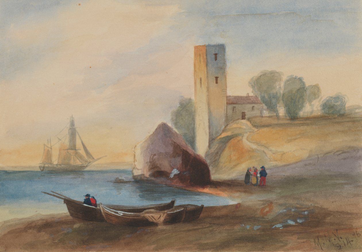 无题风景，1876年。 作者 玛丽·沃克斯·沃尔科特