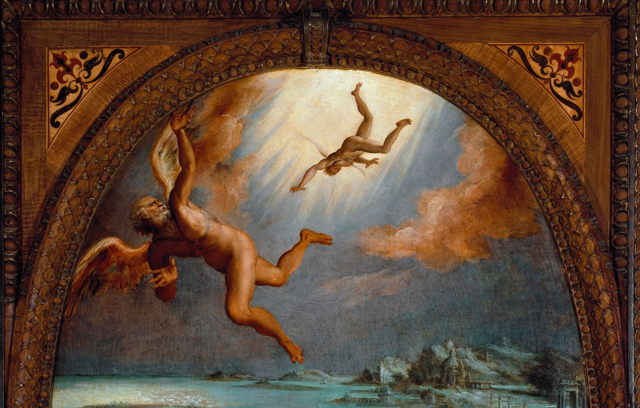 The Fall of Icarus, detail (Painting 作者 马索·达·圣弗里亚诺