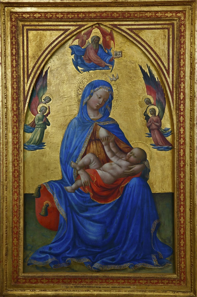 处女和孩子，约1435年 作者 Tommaso Masolino da Panicale