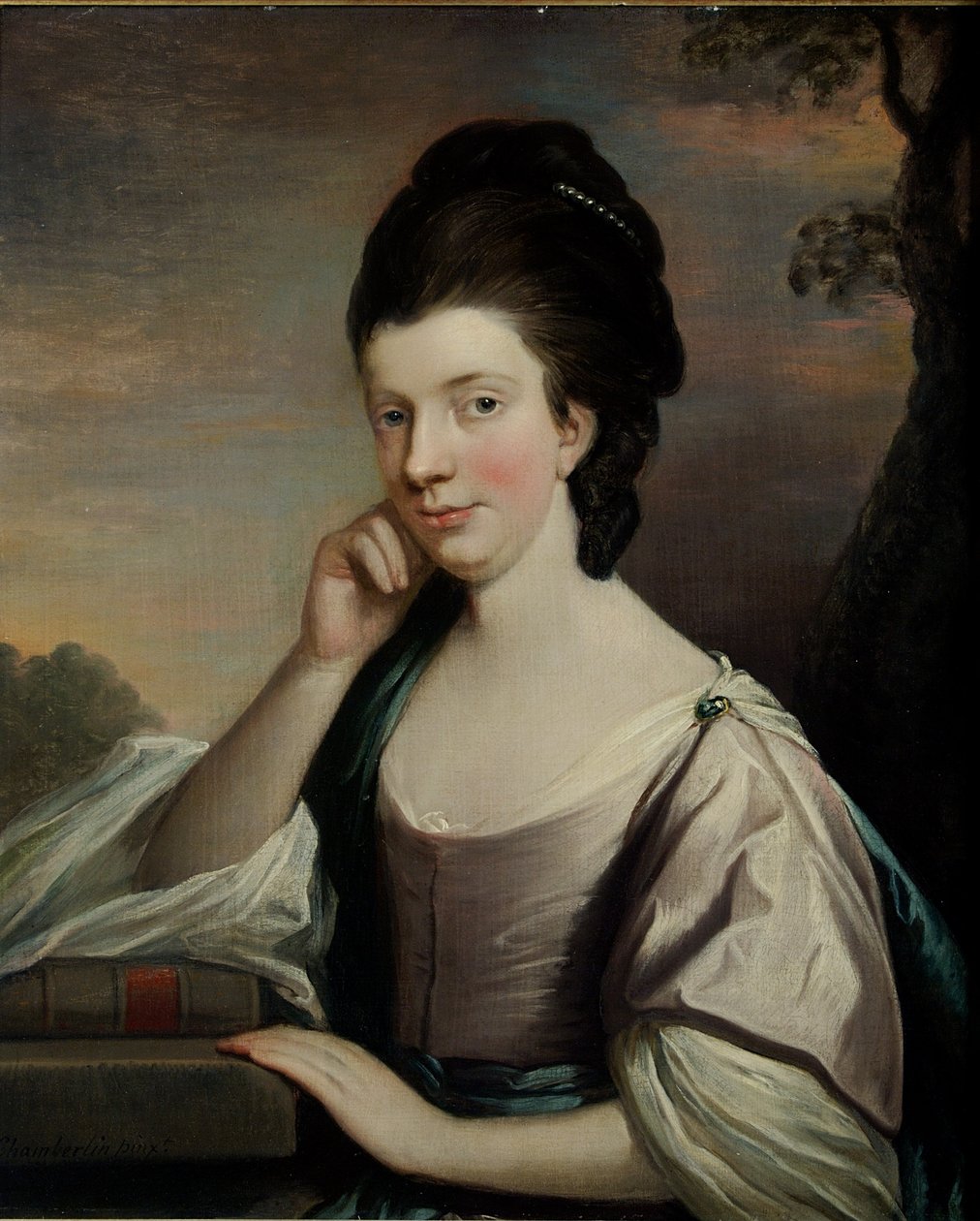 一位女士的肖像，被认为是伊丽莎白哈特利夫人（1751-1824） 作者 梅森·张伯伦