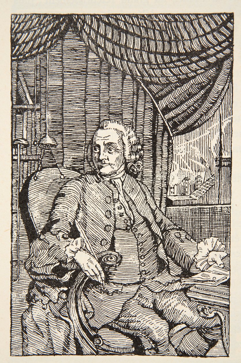 富兰克林，Boris Mestchersky（d.1957）的复制品，来自&39;Histoire de la Nation Francaise&39;，科学，第一卷和第二卷，Gabriel Hanotaux（1853-1944），1924年 作者 梅森·张伯林