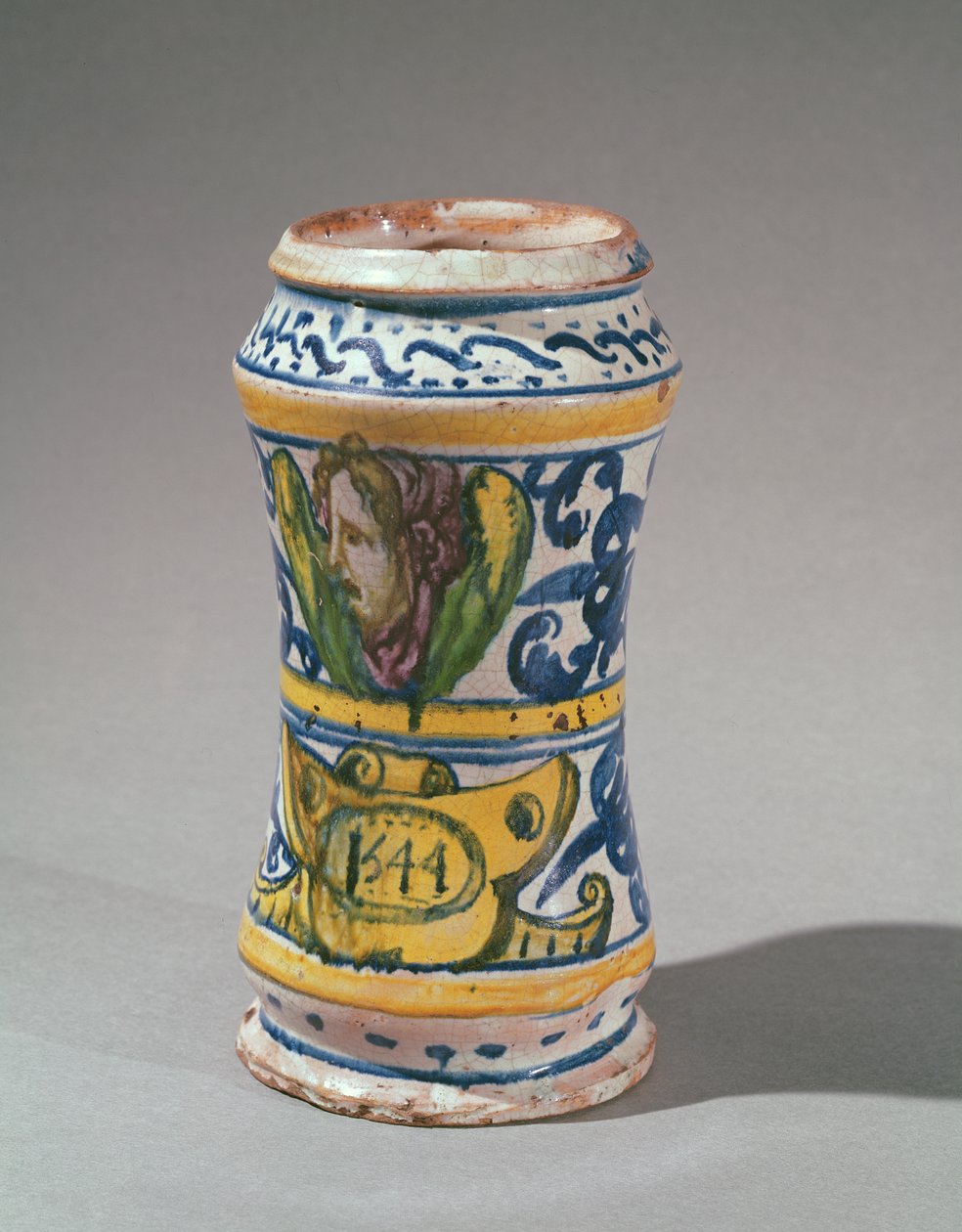 Albarelle，在鲁昂制造，1544年（陶器） 作者 马塞特·阿巴奎斯