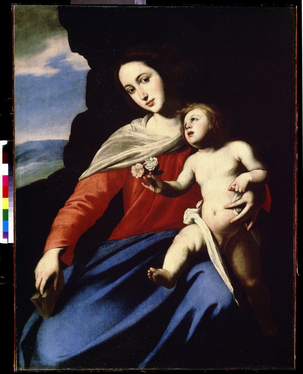 圣母与圣婴马西莫-斯坦乔内（Massimo Stanzione，约 1585-1658 年）的作品。布面油画 作者 马西莫·斯坦齐奥内