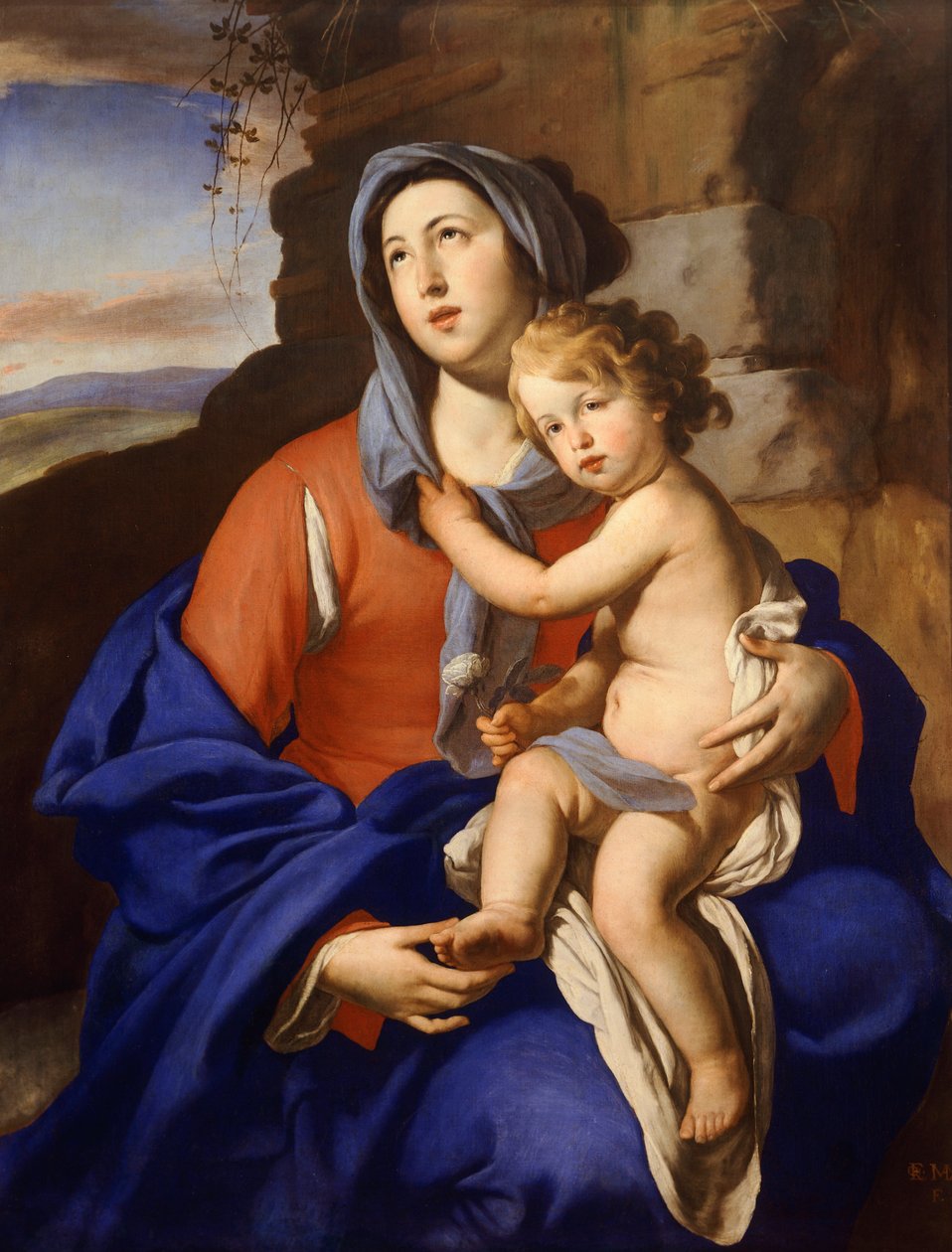 Madonna and Child, by Massimo Stanzione (1585-1656) 作者 马西莫·斯坦齐奥内