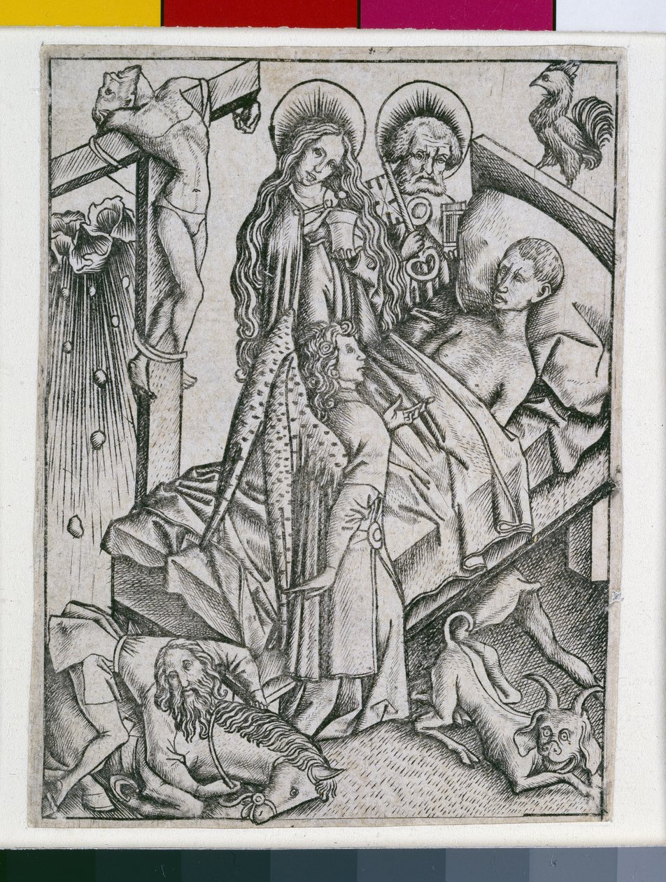通过信心安慰，来自&39;Ars Moriendi&39;的插图，c.1460 作者 硕士ES