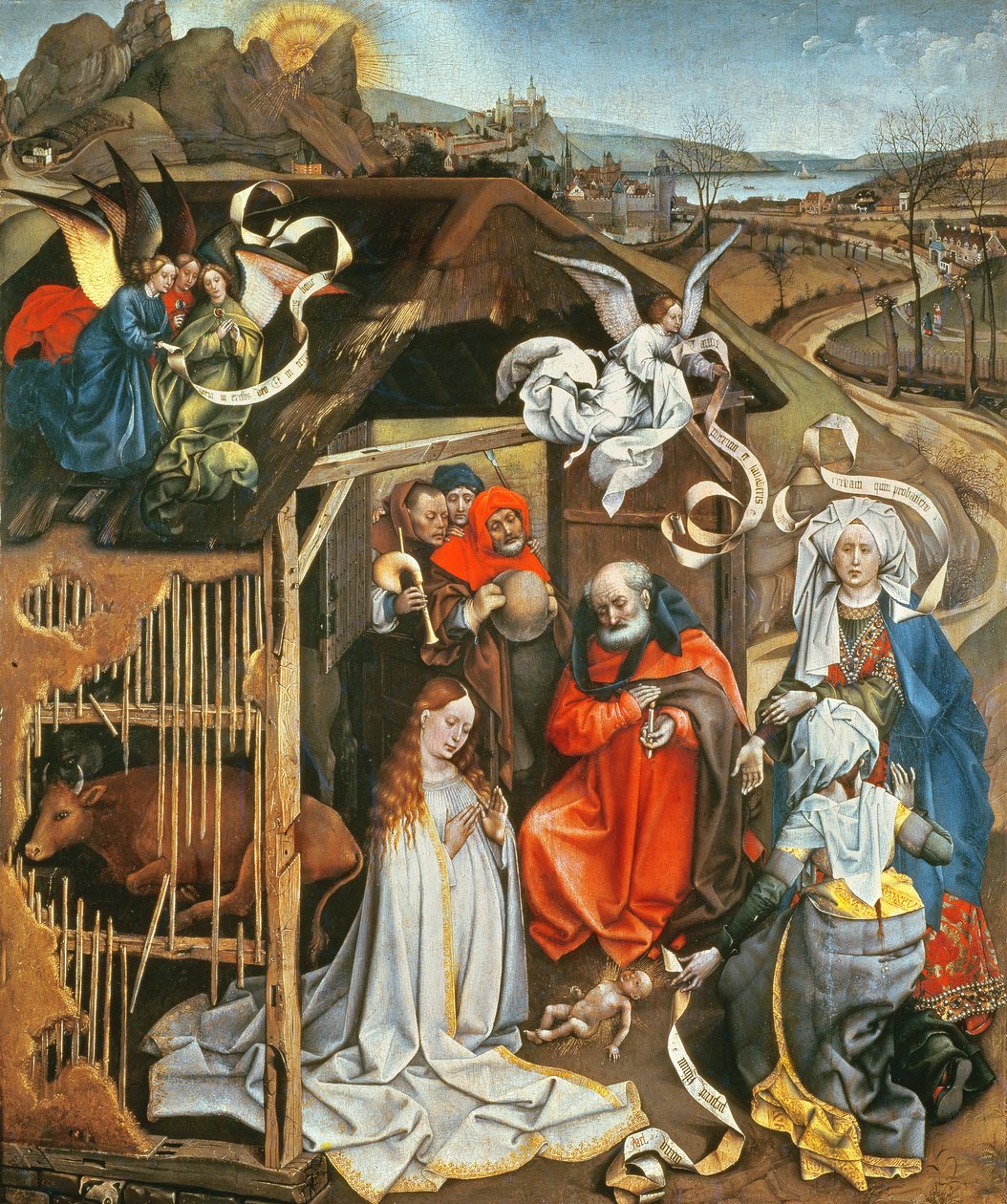诞生，c.1425 作者 弗莱玛勒大师