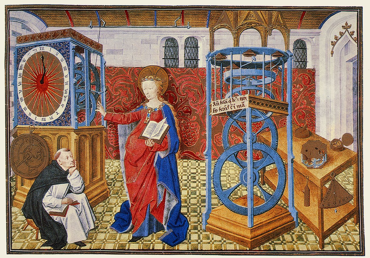 智慧（Sapience）教授作者节制的戒律，来自Henri Suso的Horologium Sapientiae，c.1455 作者 让·罗林二世大师