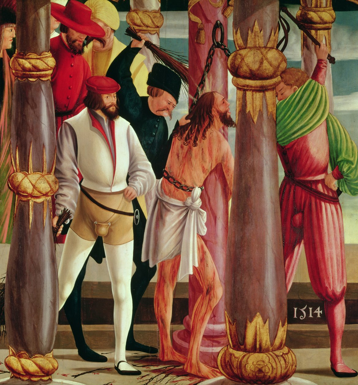 基督的鞭,, 1514（面板上的蛋彩画） 作者 Okolicsno硕士