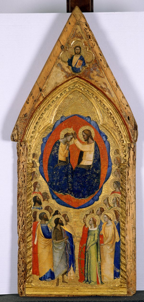圣母加冕，c.1375-80（杨木上的蛋彩画） 作者 圣卢克塞大师圣卢克塞大师