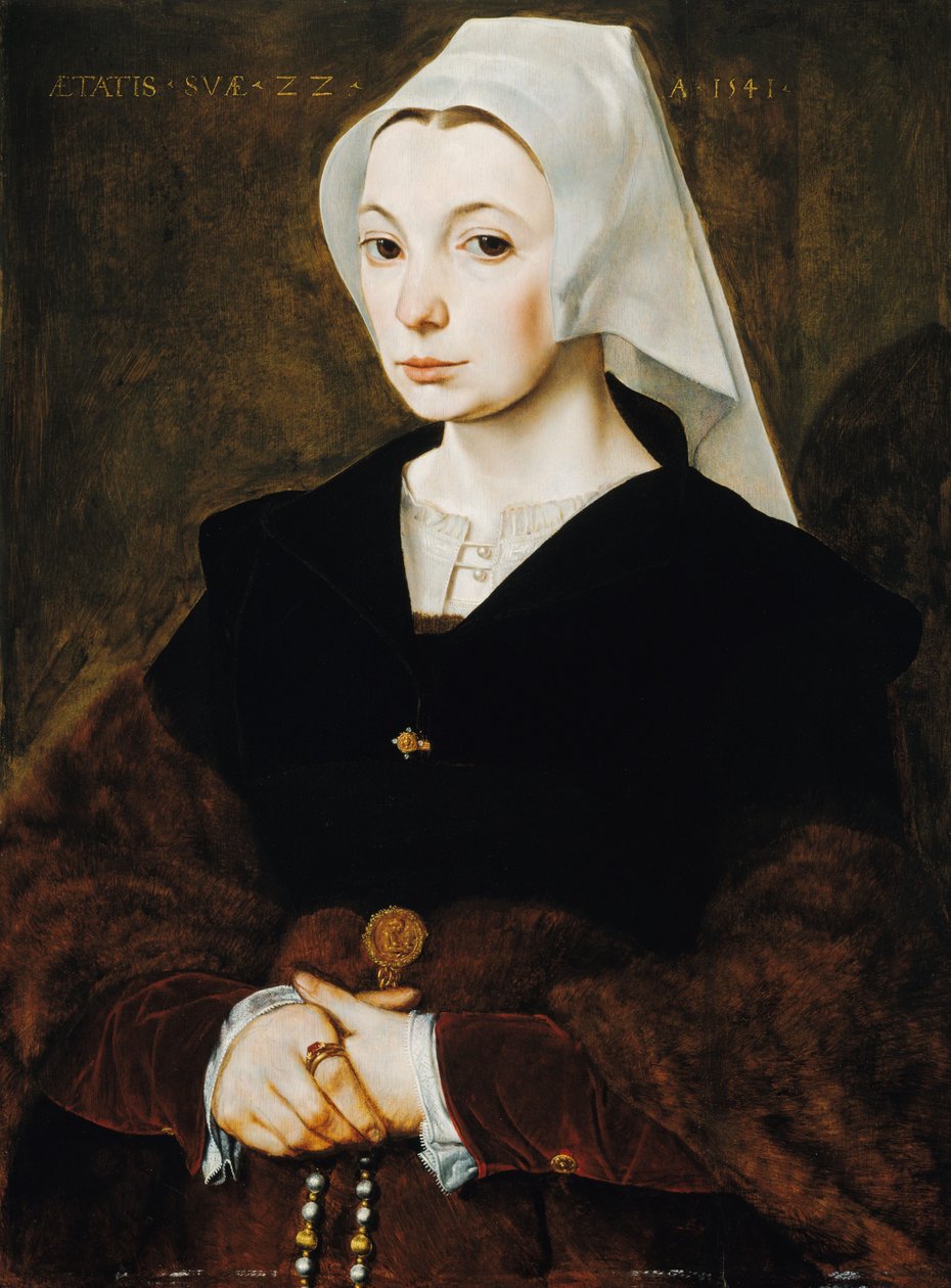 一名年轻女子的画像 作者 1540年代的大师