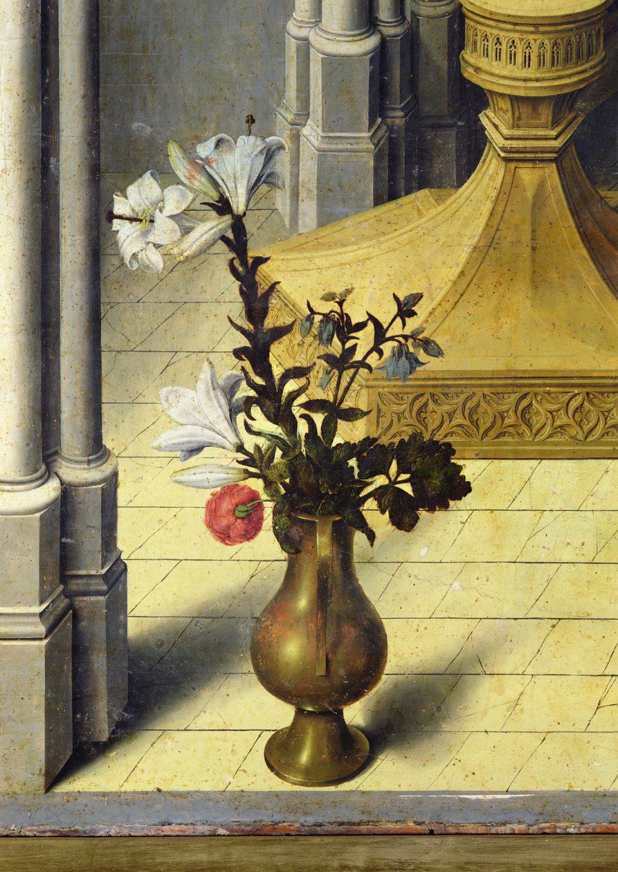 花瓶。 c.1445（细节26541） 作者 艾克斯报喜大师
