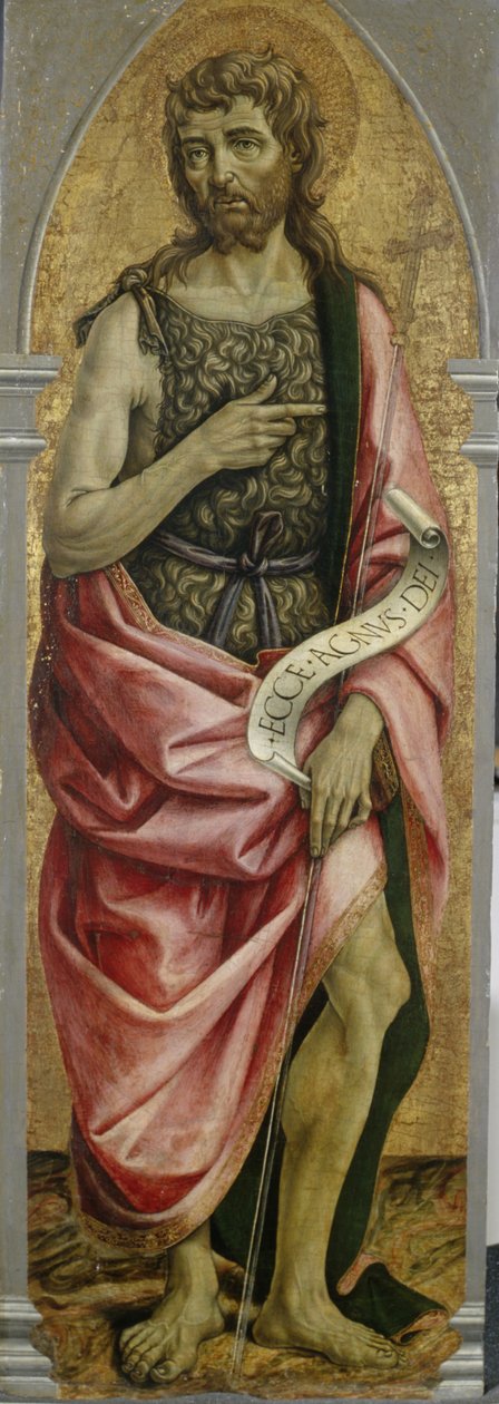 施洗约翰，c.1480（杨木上的蛋彩画） 作者 Gardner公告师傅Gardner公告师傅
