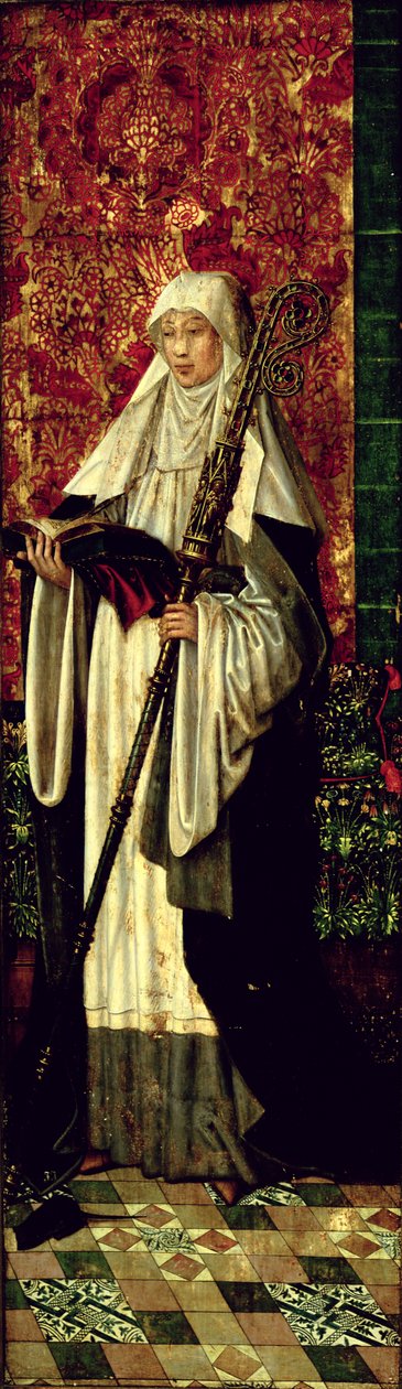 来自黑头同志的Polyptych的St. Gertrude，c.1495 作者 圣露西传奇大师