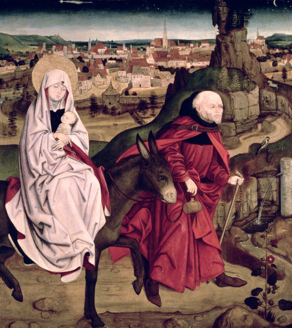 Schotten祭坛画描绘了1475年飞往埃及的航班 作者 苏格兰祭坛大师