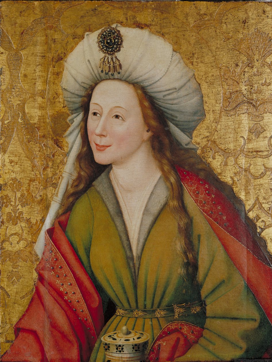 St. Mary Magdalene，c.1450（亚麻油贴在面板上） 作者 驱魔祭坛大师