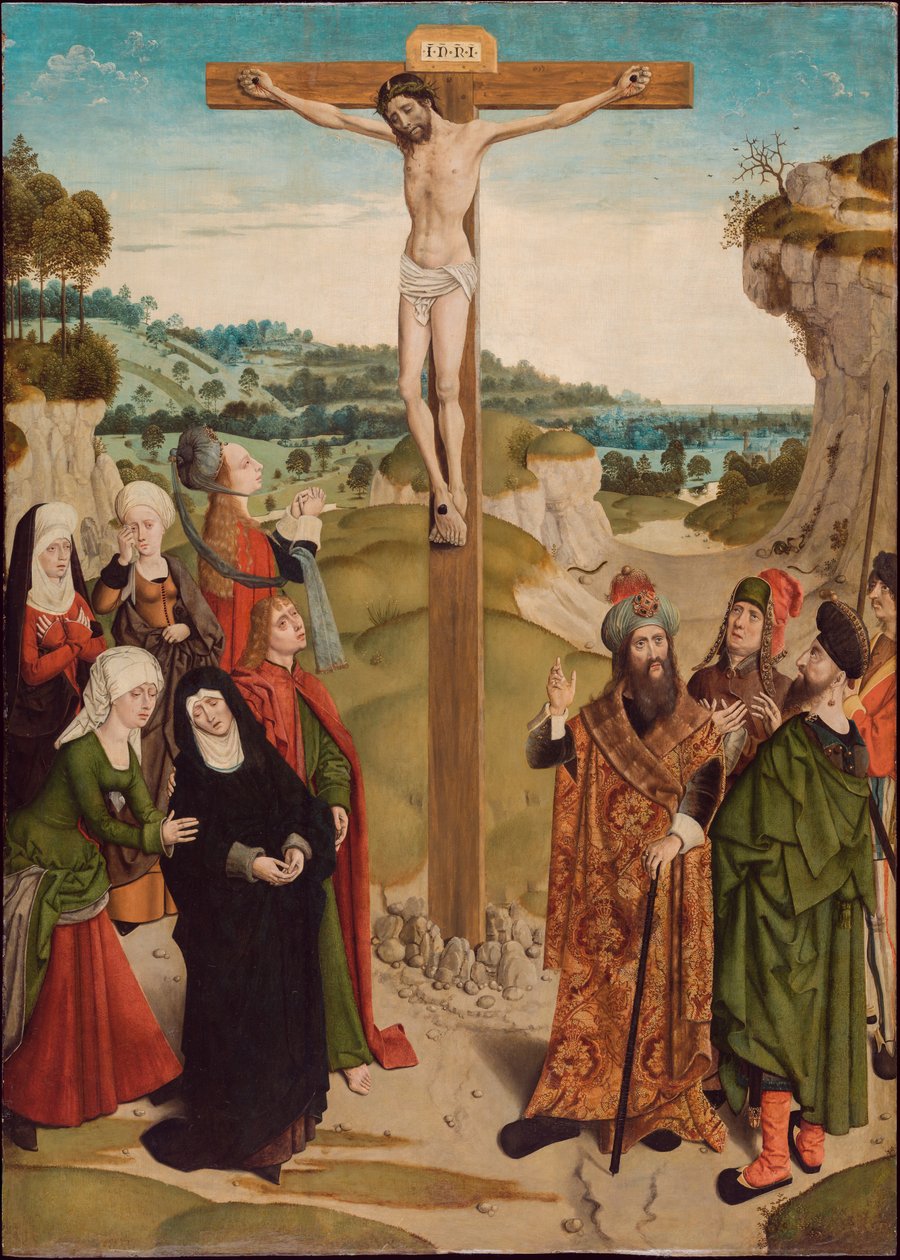 十字架，c.1485（面板上的蛋彩画） 作者 Tiburtine Sibyl的大师