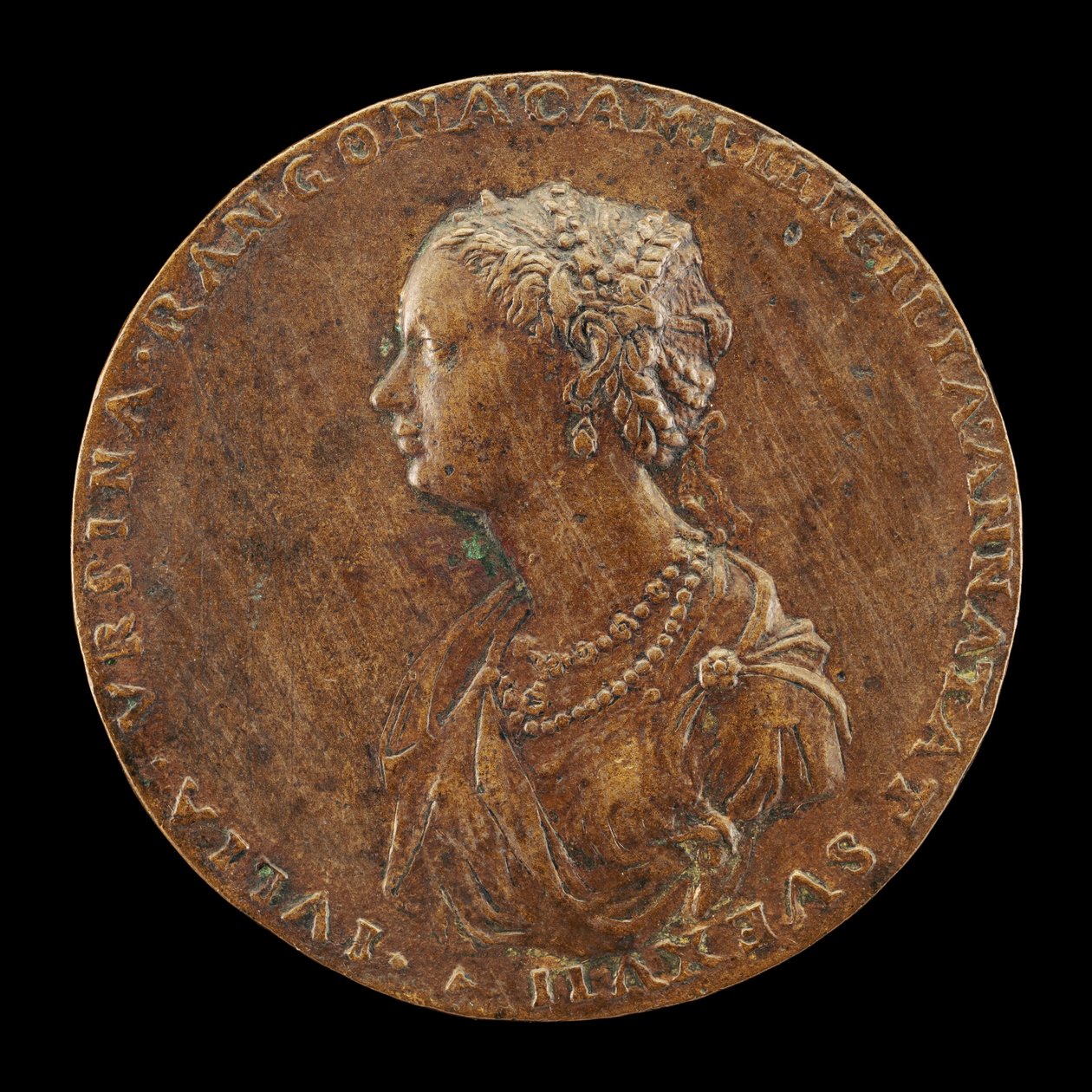 Guilia Orsini, 1537-1598, Baldossare Rangoni的妻子，约1554年[正面]，1554年。 作者 IAC大师。市建局。