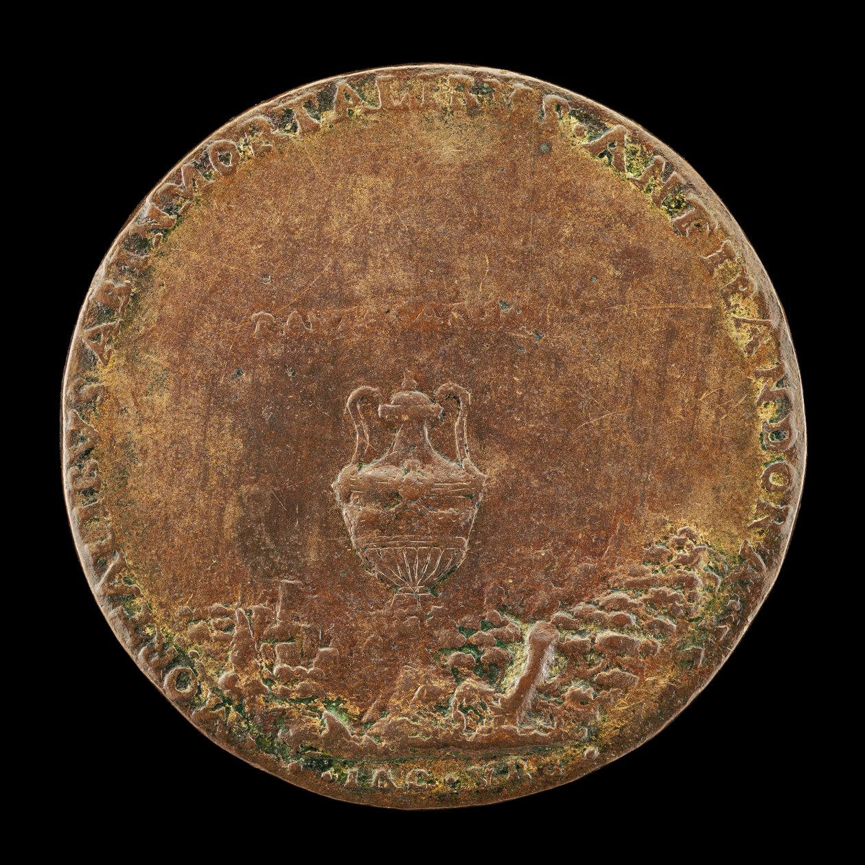 景观中的花瓶[背面]，1554年。 作者 IAC大师。市建局。