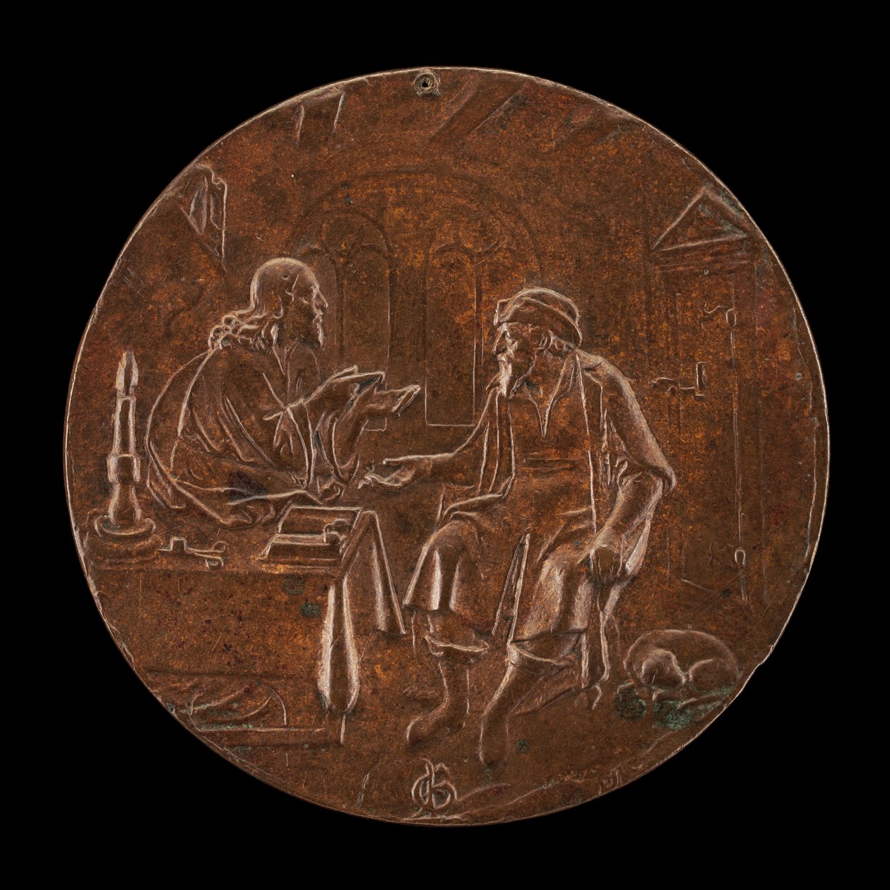 基督和尼科德摩斯，约1550年。 作者 PG大师