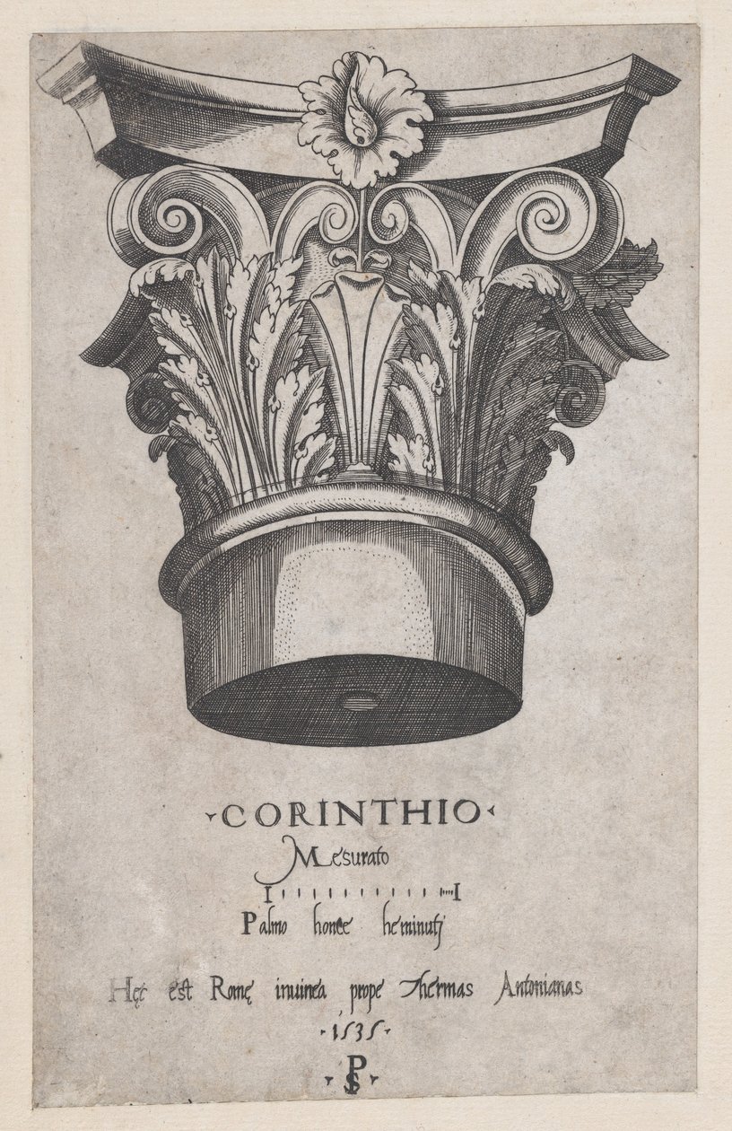 Speculum Romanae Magnificentiae:Corinthian capital, 1535., 1535. 作者 PS大师