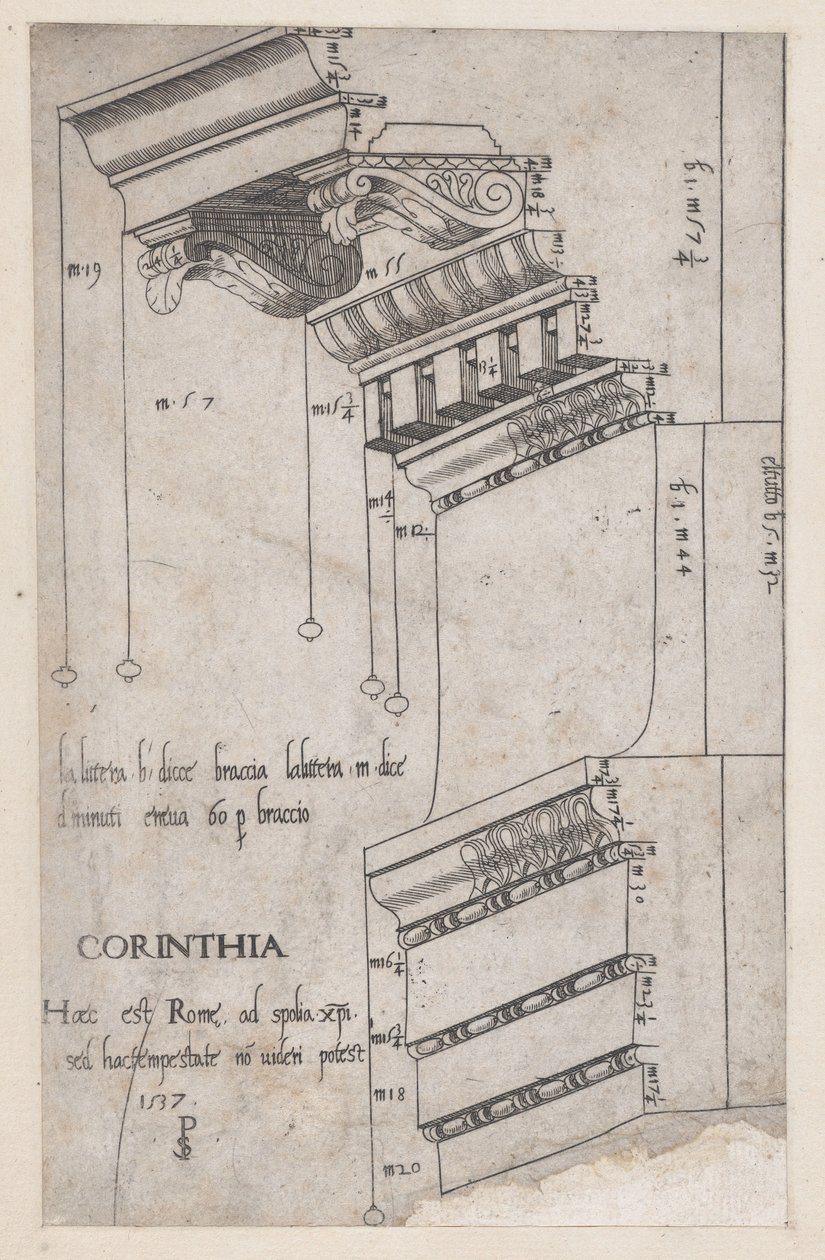 Speculum Romanae Magnificentiae：特拉扬广场上的门板，罗马，1537年，1537年。 作者 PS大师