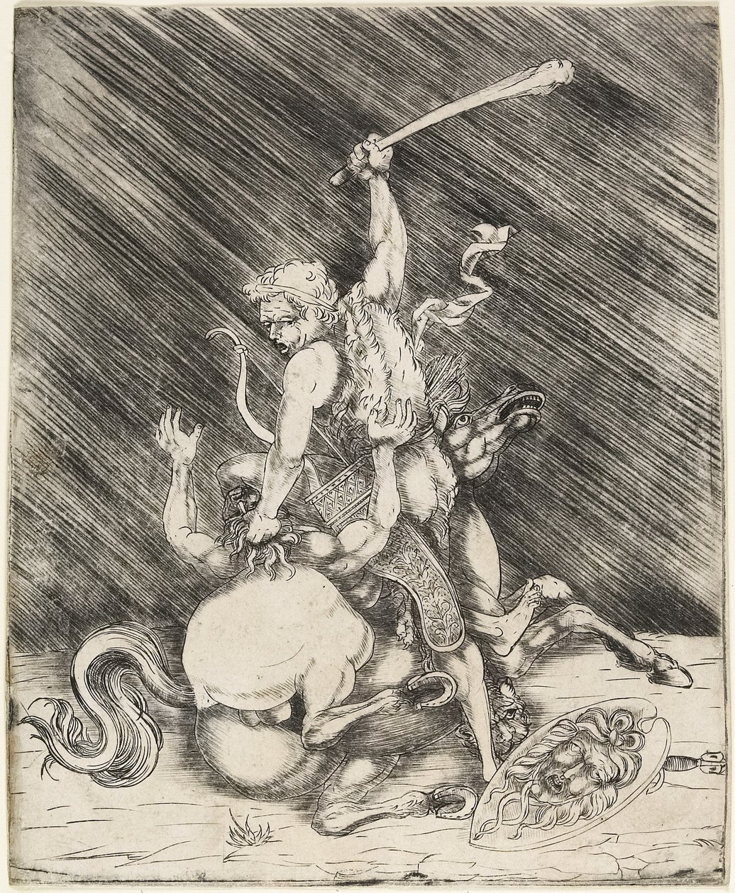 Hercules和Cacus，c.1505-1520（干点刻蚀） 作者 1515年的硕士