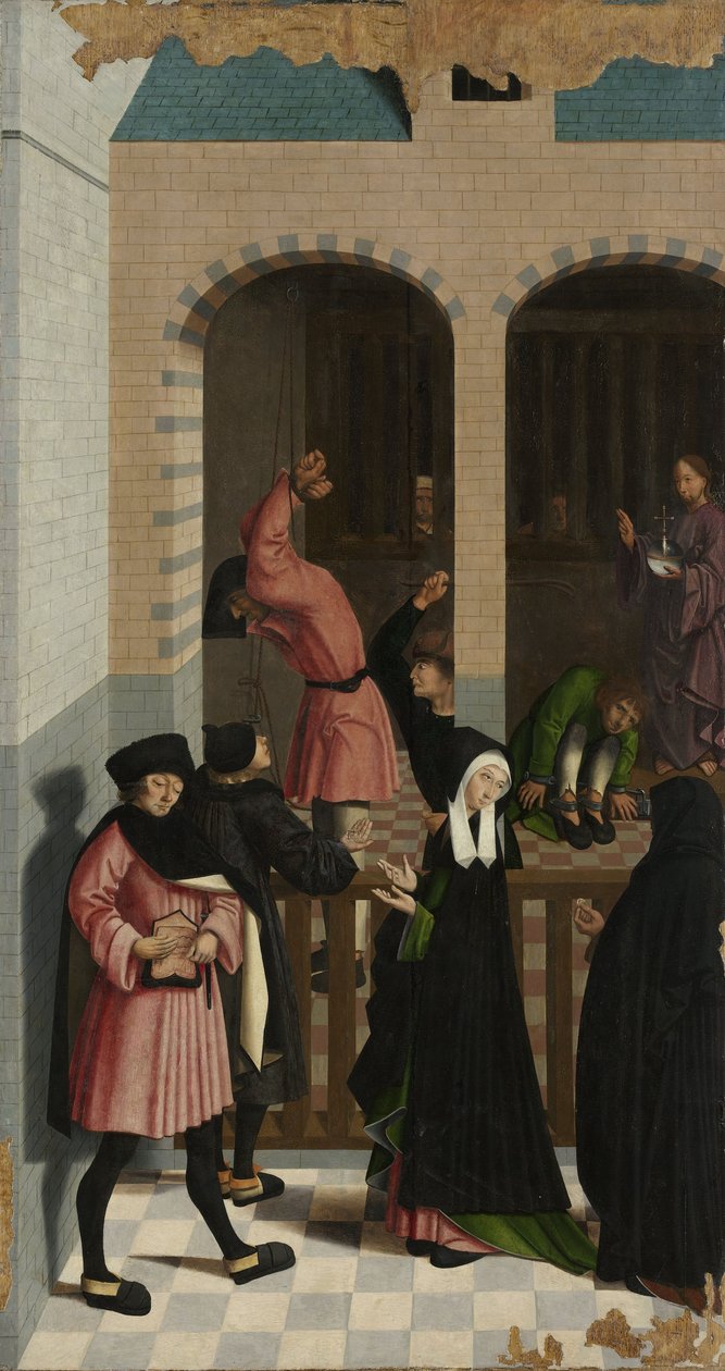 慈悲的七个作品：赎罪俘虏，1504年 作者 阿尔克马尔大师