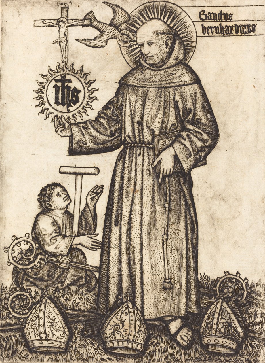 Sanctus Bernhardinus, 1450年代。 作者 巴兰大师