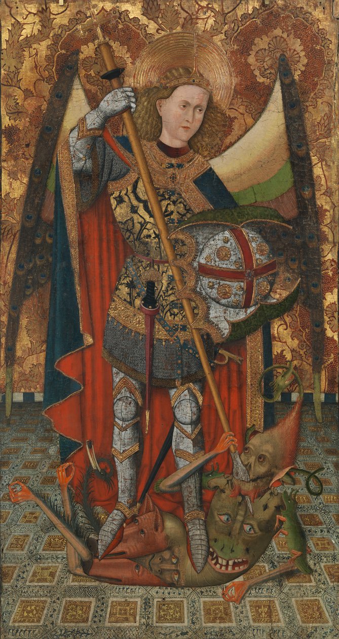 圣迈克尔，1450-1500。 作者 贝尔蒙特大师