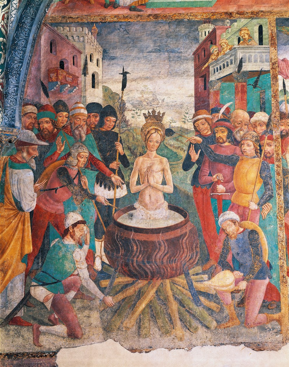 意大利，皮埃蒙特大区，亚历山德里亚省，Serralunga di Crea，Sacro Monte di Crea，Santa Maria Assunta圣地，安提阿圣玛格丽特礼拜堂，安提阿圣玛格丽特受难记 作者 创意大师