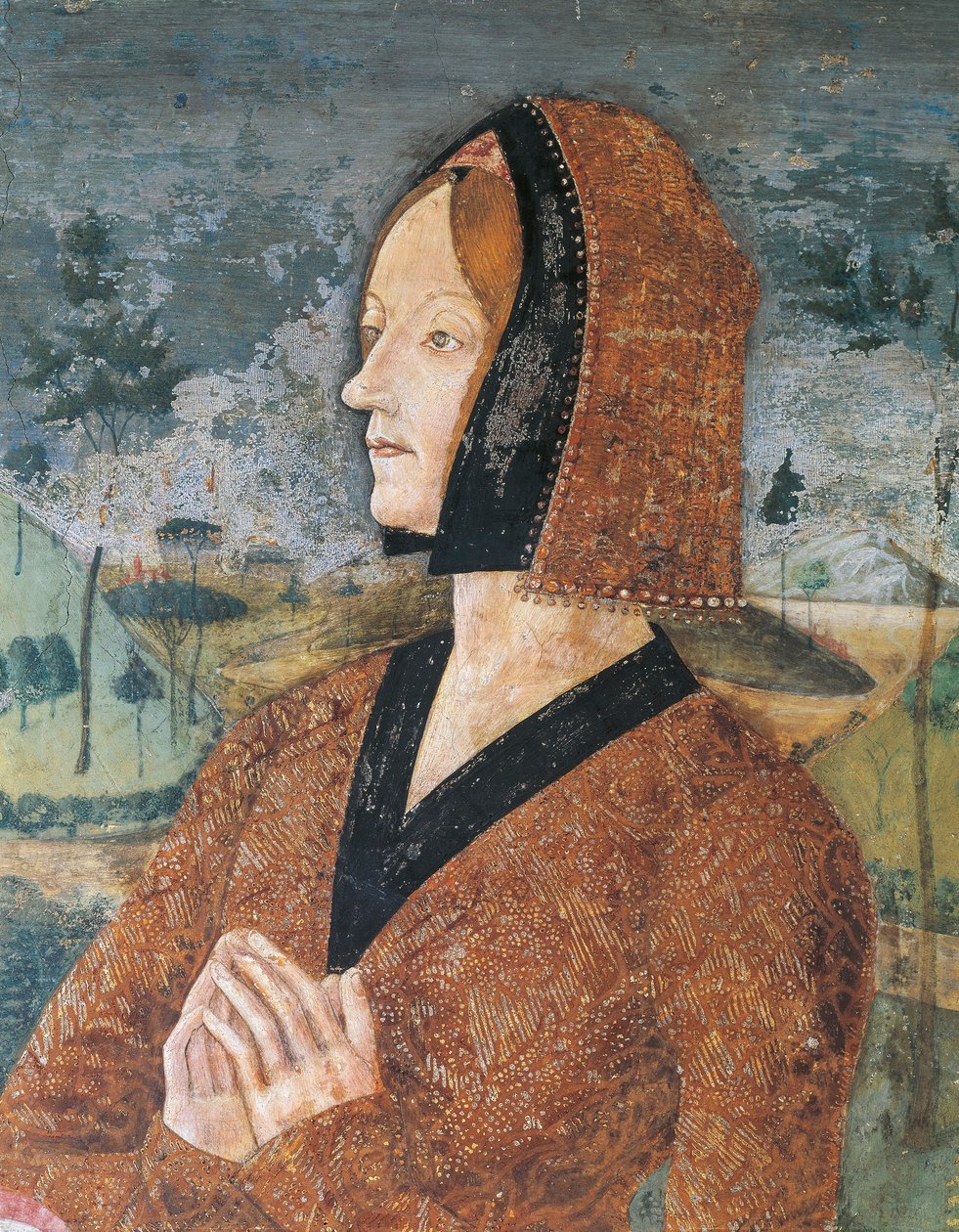 意大利，皮埃蒙特大区，亚历山德里亚省，Serralunga di Crea，Sacro Monte di Crea，圣玛丽亚-阿苏塔圣殿，安提阿圣玛格丽特教堂 女性肖像 作者 创意大师