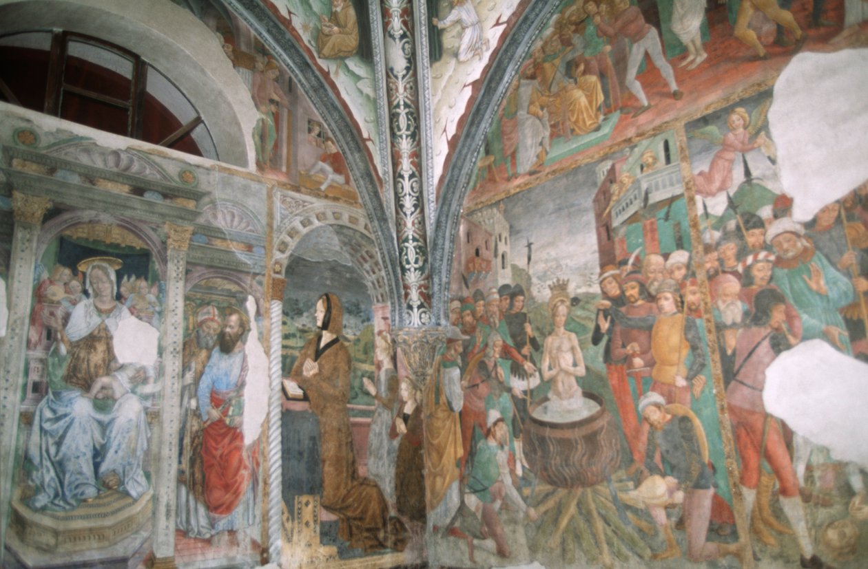 意大利, Piedmont, Serralunga di Crea, Sacro Monte di Crea, Basilica of Santa Maria Assunta, 礼拜堂, 壁画 作者 创意大师