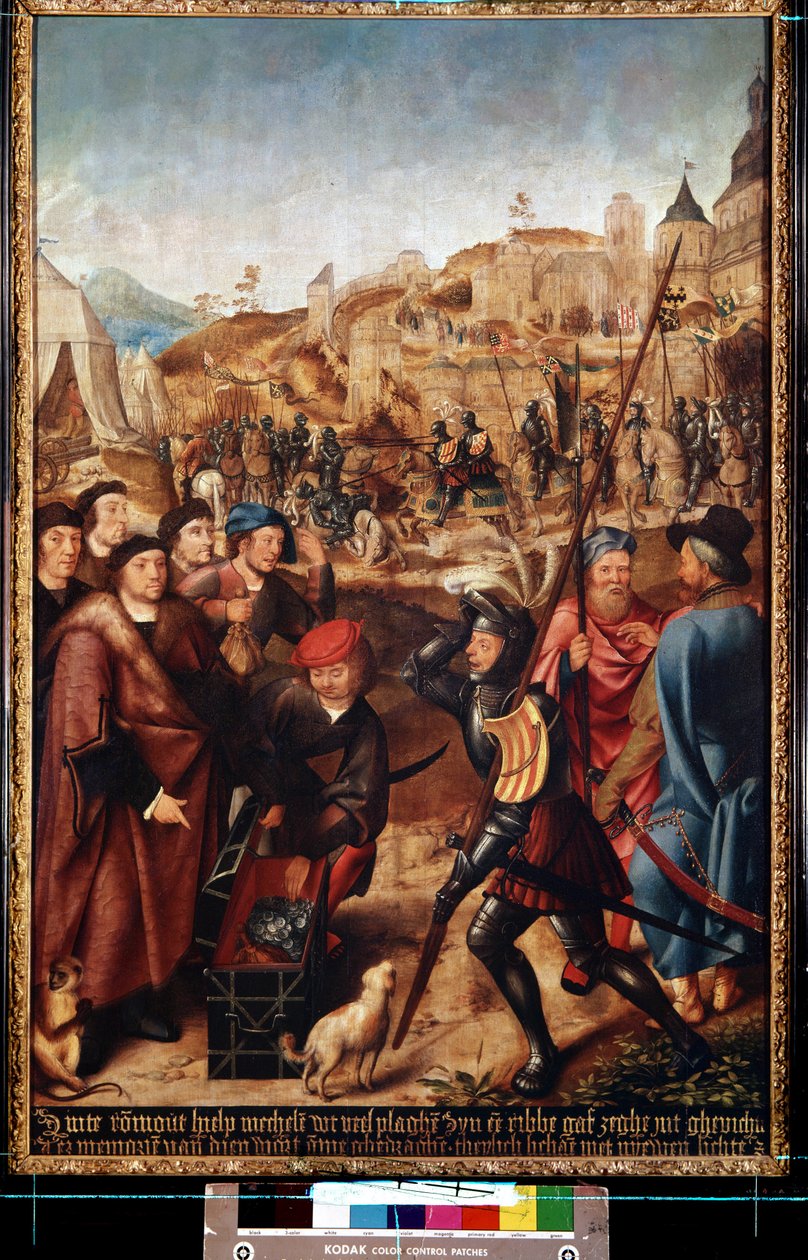 圣伦博尔德的传说。法兰克福大师（1460-1533 年）的作品。木板油画。佛兰德文艺复兴艺术。圣彼得堡冬宫博物馆。 作者 法兰克福大师