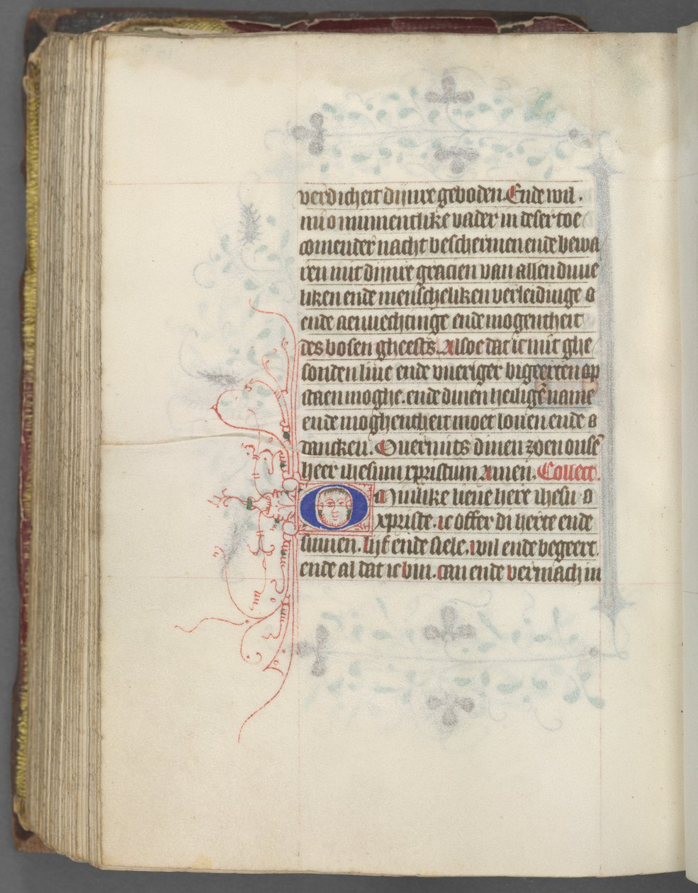 乌得勒支小时使用手册：下。 157v，文字，c。 1460-1465。 作者 Gijsbrecht van Brederode的大师