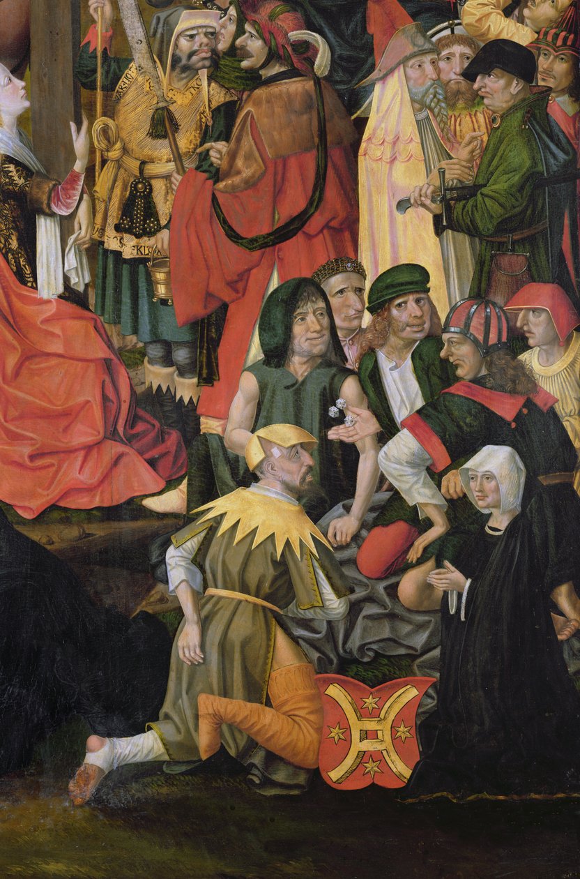 士兵为基督的衣服画了很多，详细信息来自十字架上钉，c.1500（见148971和150815） 作者 汉堡大师