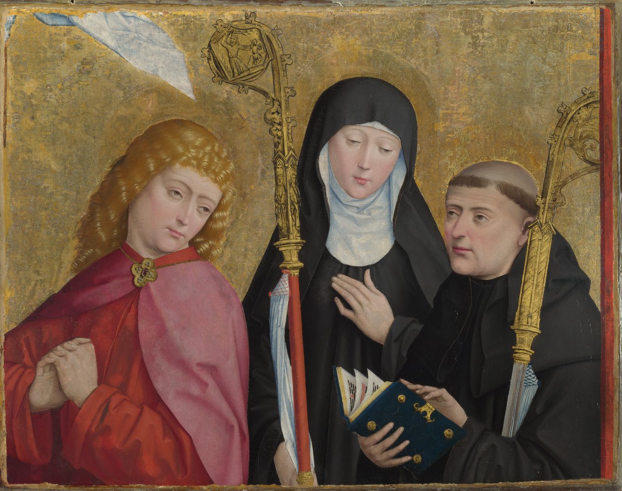 圣约翰福音传教士，斯科派拉和本尼迪克特The Liesborn Altarpiece，ca. 1470-1480 作者 利斯本大师