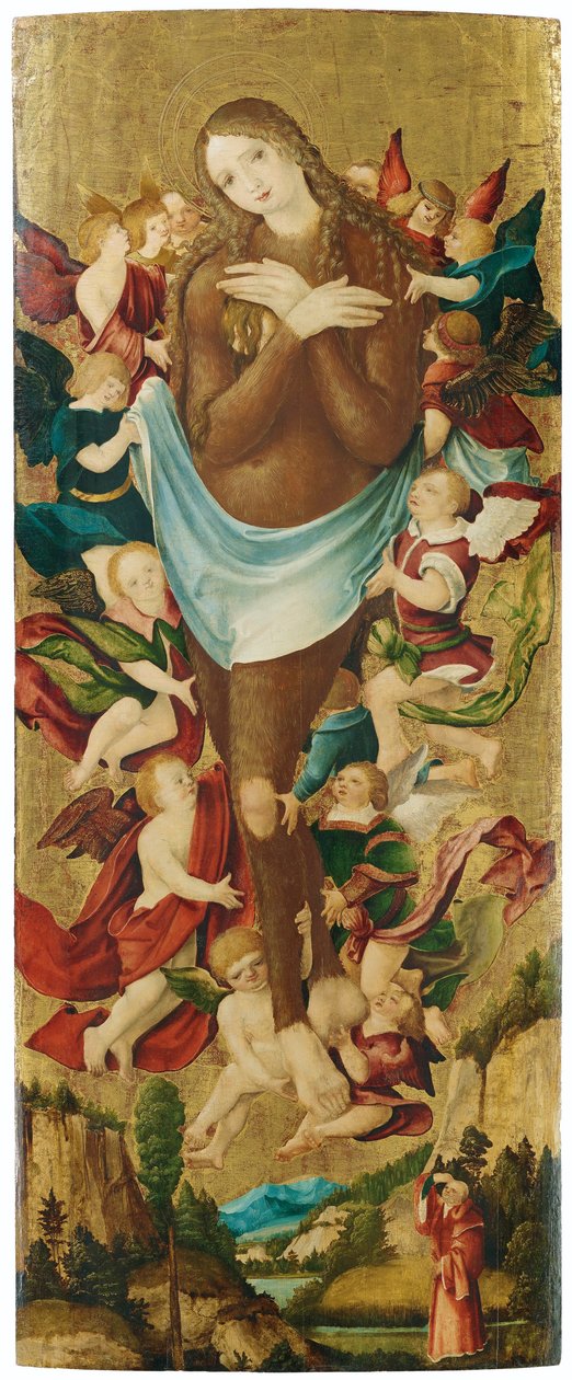 德语：Erhebung der Maria Magdalena 抹大拉的升天 作者 梅斯基希大师