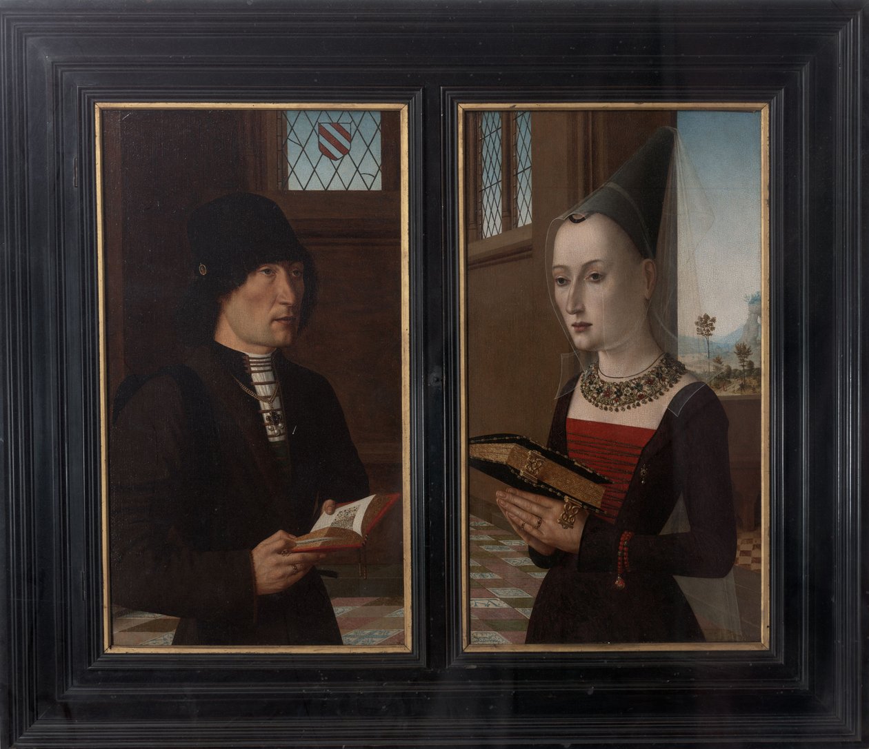 银行家Pierantonio Baroncelli和他的妻子Maria Bonciani的肖像，1489年 作者 Baroncelli肖像大师
