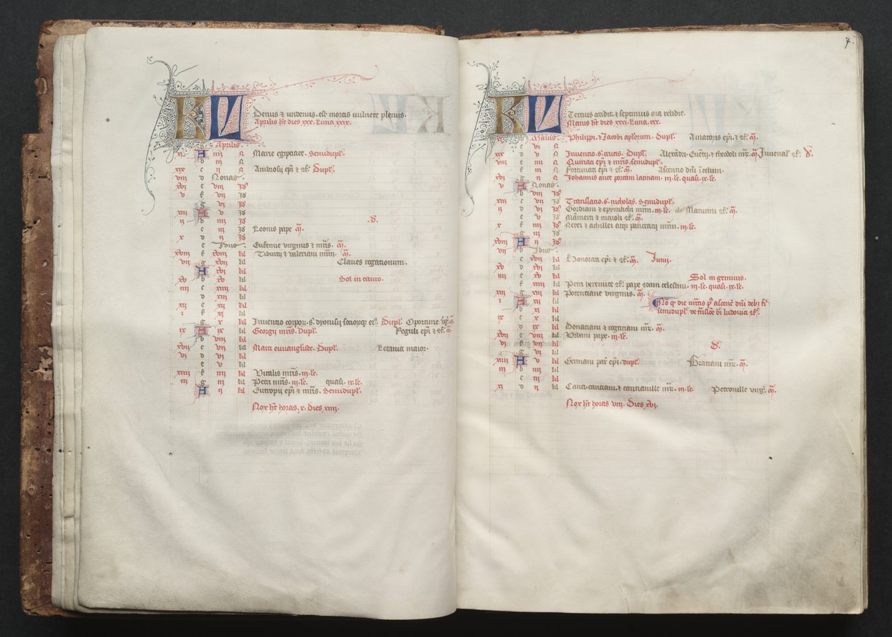 哥达弥撒曲》（The Gotha Missal）：Fol.6v, Text , c. 1375. 作者 Boqueteaux大师