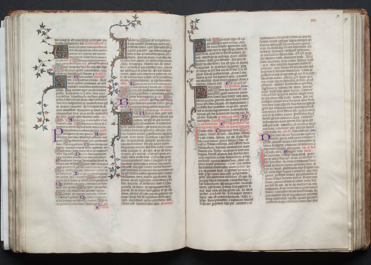 哥达弥撒曲》（The Gotha Missal）。Fol.78r, Text, c. 1375. 作者 Boqueteaux大师