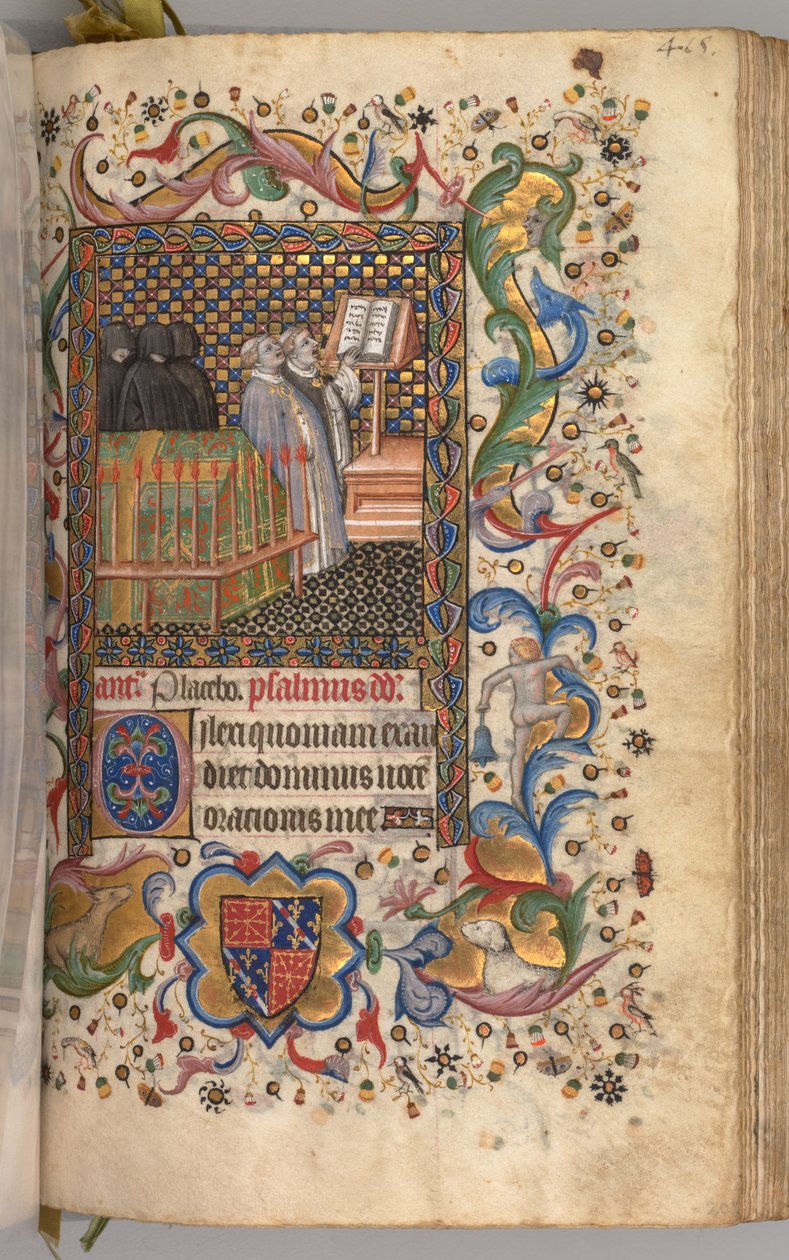 纳瓦拉国王（1361-1425）贵族查尔斯（Charles the Noble）的时间：死者办公室202r，c。 1405。 作者 布鲁塞尔缩写和助理的硕士