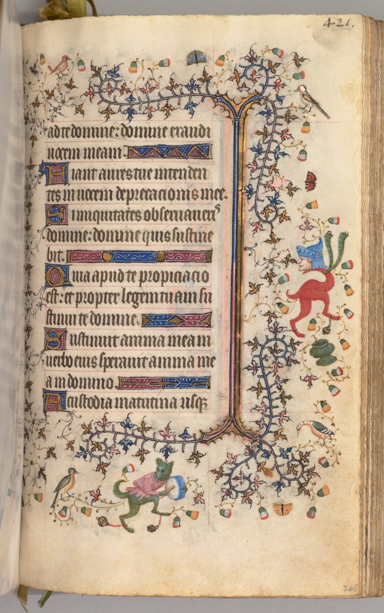 纳瓦拉国王（1361-1425）贵族查尔斯（Charles the Noble）的时间： 205r，文字，c。 1405。 作者 布鲁塞尔缩写和助理的硕士